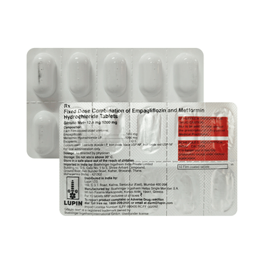 Gibtulio Met 12.5mg/1000mg Tablet