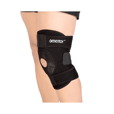 Orthotech OR-2113 Open Patella Knee Support Black