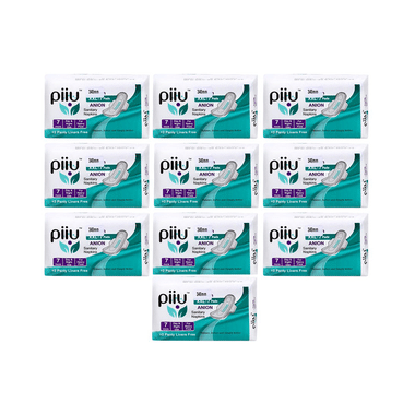 Piiu Anion Sanitary Pads (7 Each) With 2 Panty Liner Free XXL