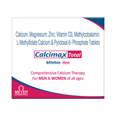 Calcimax Total Tablet For Comprehensive Calcium Therapy | For Men & Women Of All Ages | Bone, Joint & Muscle Care | Vitamins & Mineral Blend