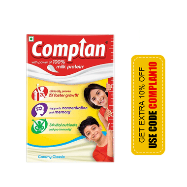 Complan Nutrition Drink Powder For Children | Nutrition Drink For Kids With Protein & 34 Vital Nutrients | Creamy Classic