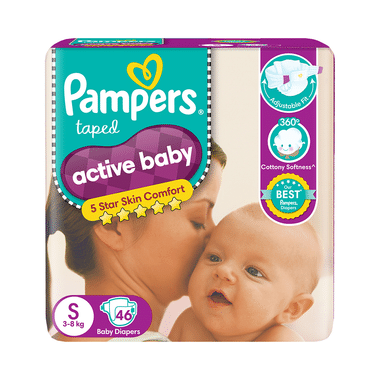 Pampers Active Baby With Comfortable Fit | Size Diaper Small