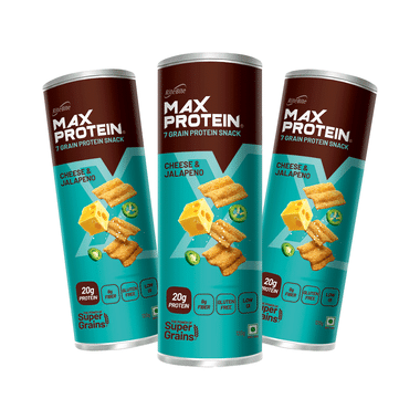 RiteBite Max Protein Chips (120gm Each) Cheese & Jalapeno