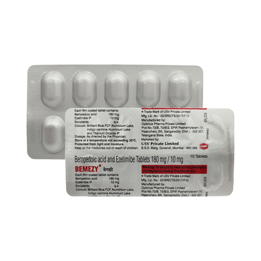 bemEZY 180mg/10mg Tablet bemEZY 180mg/10mg Tablet