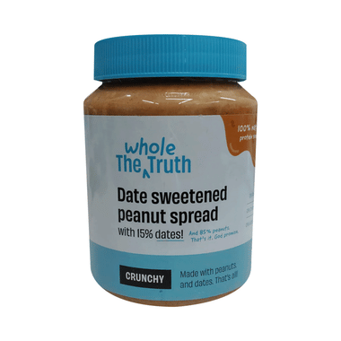 The Whole Truth Peanut Butter | No Palm Oil with Dates Crunchy