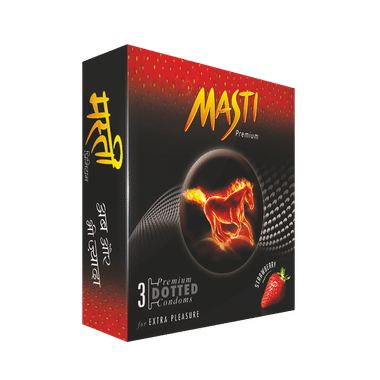 Masti Premium Dotted Condom Strawberry