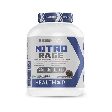 HealthXP Nitro Rage Whey Protein Concentrates & Isolates Powder Chocolate Cookie Chip