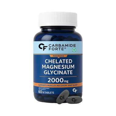 Carbamide Forte Chelated Magnesium Glycinate 2000mg For Muscle Recovery & Sleep Support | Tablet