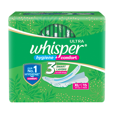 Whisper Ultra Clean Hygiene Comfort Sanitary Pads | Size XL+