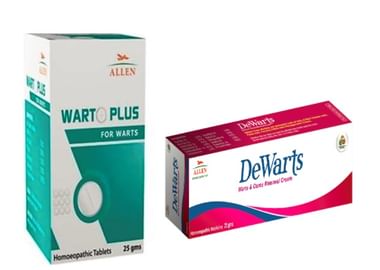 Allen Anti Warts Combo (Warto Plus Tablet + Dewarts Cream)