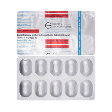 dapaBITE M 10mg/1000mg Tablet