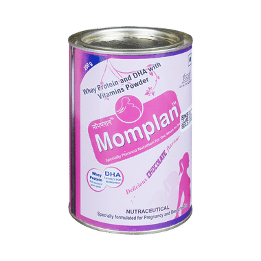 Momplan Whey Protein With DHA & Vitamins | Flavour Chocolate Powder