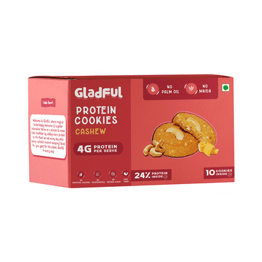 Gladful Protein Cookies (10 Each) Cashew