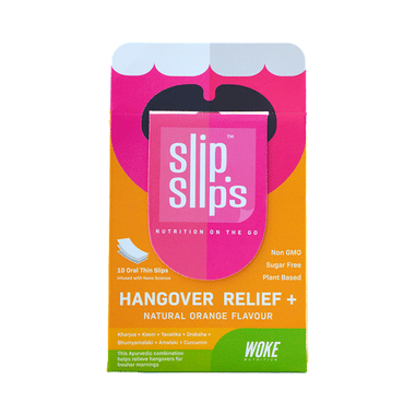 Slip Slip's Hangover Relief + Oral Strips With Natural Extracts Natural Orange