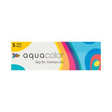 Aquacolor Daily Disposable Colored Contact Lens With UV Protection Optical Power -2 Icy Blue