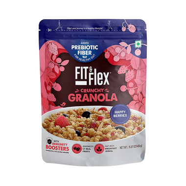 Fit & Flex Happy Berries Granola Oat Rich Breakfast Cereal With Real Fruits