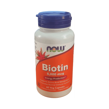 Now Biotin 5000mcg Veg Capsule