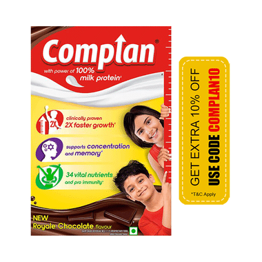 Complan Nutrition Drink Powder For Children | Nutrition Drink For Kids With Protein & 34 Vital Nutrients | Royale Chocolate