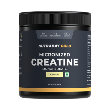 Nutrabay Micronised Creatine Monohydrate Powder Lemon