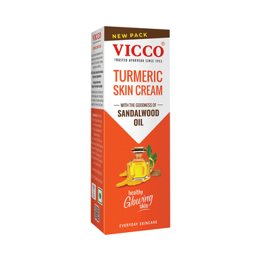 Vicco Turmeric Skin Cream with Sandalwood Oil | Ayurvedic Face Care