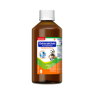 Ostocalcium B12 With Vitamin D3 | For Bones & Teeth Strength | Flavour Banana Syrup | Vitamin & Mineral Support