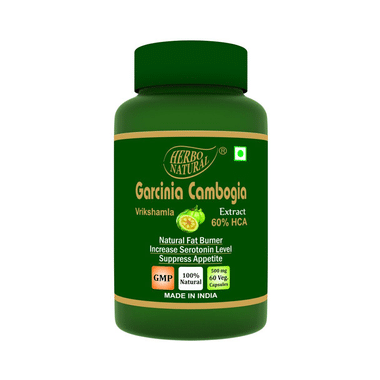 Herbo Natural Garcinia Cambogia (Vrikshamla) Extract 500mg Veg Capsule