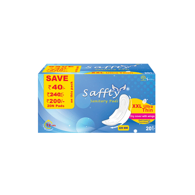 Saffty Sanitary Pads XXL Ultra Thin Over Night