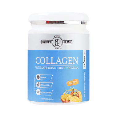 Nature's Island Collagen Ultimate Bone Joint Formula | With Vitamin D3 & Glucosamine | Flavour Pineapple