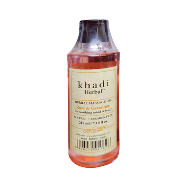 Khadi Herbal Rose And Geranium Massage Oil