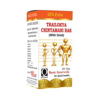 Basic Ayurveda Trailokya Chintamani Ras With Gold