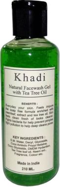 Khadi Herbal Natural Facewash Gel With Tea Tree Oil