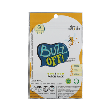 Buzz Off! Mosquito Repellent Patch - Travel Pack Lemon