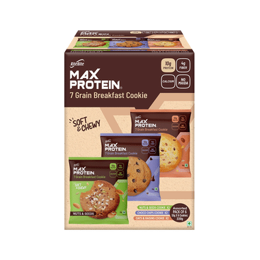 RiteBite Max Protein Cookie With 10g Protein And 4g Fiber (55gm Each) Assorted