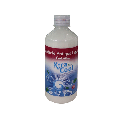 Gelusil Mps Xtracool Antacid & Antigas White Liquid | For Acidity, Heartburn & Gas Relief | Sugar-Free | Flavour Mint