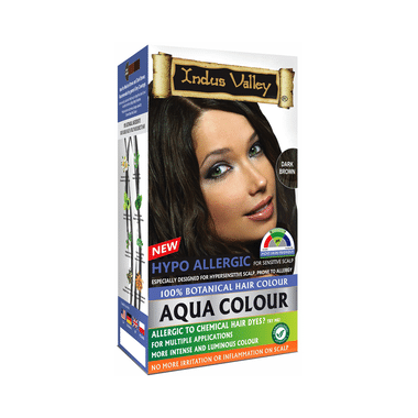 Indus Valley 100% Botanical Hair Aqua Colour Dark Brown