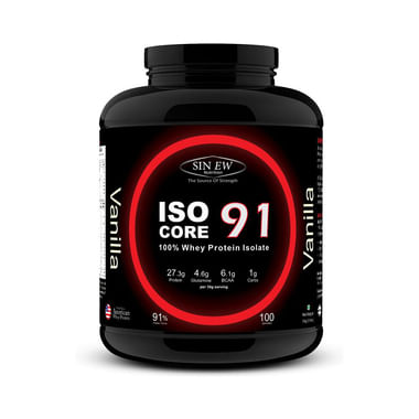 Sinew Nutrition Isocore91 100% Whey Protein Isolate Powder Vanilla