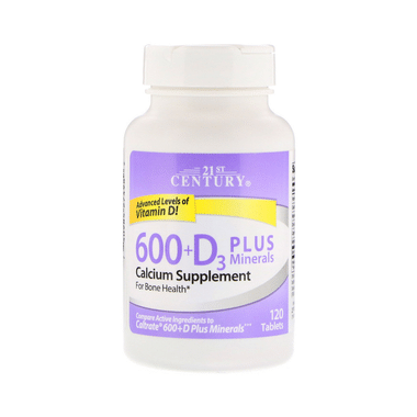 21st Century 600 + D3 Plus Minerals Tablet