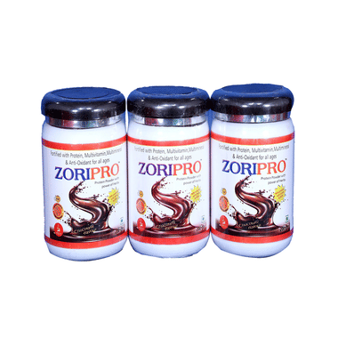 Zoripro Protein Powder with Power of Herbs (200gm Each) Chocolate