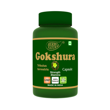 Herbo Natural Gokshura (Tribulus Terrestris) Extract 500mg Veg Capsule