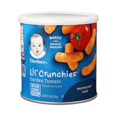 Gerber Lil' Crunchies Baked Corn Snacks Garden Tomato