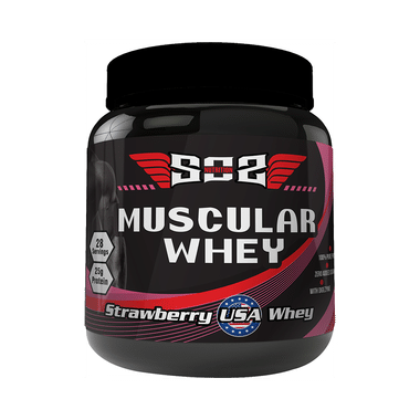 SOS Nutrition Muscular Whey Protein Powder Strawberry