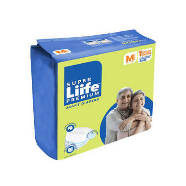 Super Liife Premium Adult Diaper (10 Each) Medium