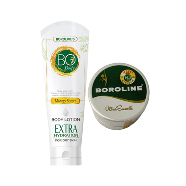 Boroline Ultra Smooth Cream | Moisturises, Heals, Protects & Promotes Skin Health With Boroline BO Body Mango Butter Body Lotion 7ml Free