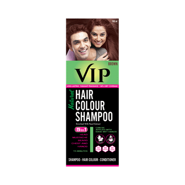 VIP Brown Natural Hair Colour Shampoo | For Grey Coverage