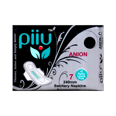 Piiu Anion Sanitary Pads (7 Each) With 2 Panty Liner Free Large