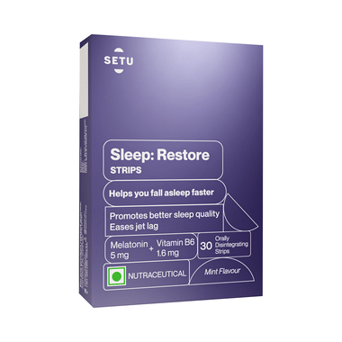 Setu Sleep: Restore with 5mg Melatonin | Strips for Sleep Support | Flavour Mint