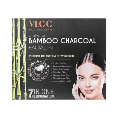 VLCC Natural Sciences Activated Bamboo Charcoal Facial Kit With Glam Glo Free