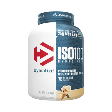 Dymatize Nutrition ISO 100 Hydrolyzed 100% Whey Protein Isloate Powder Gourmet Vanilla