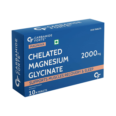 Carbamide Forte Chelated Magnesium Glycinate 2000mg For Muscle Recovery & Sleep Support | Tablet