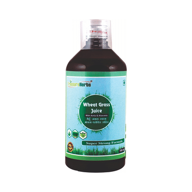 TreasureHerbs Wheatgrass Juice with Amla & Aloevera